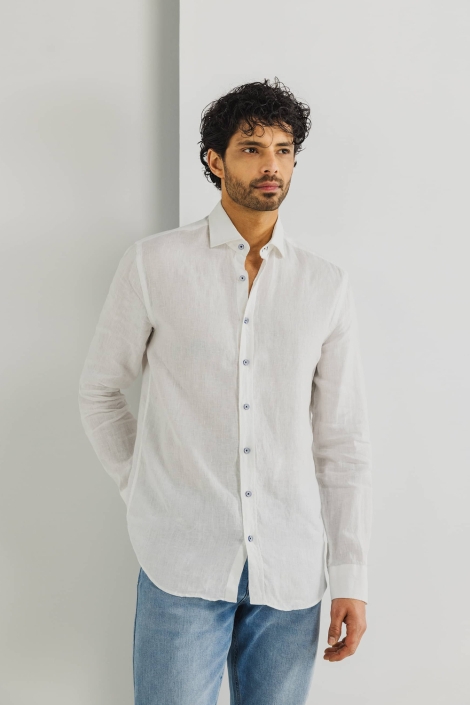 State of Art shirt ls plain linen